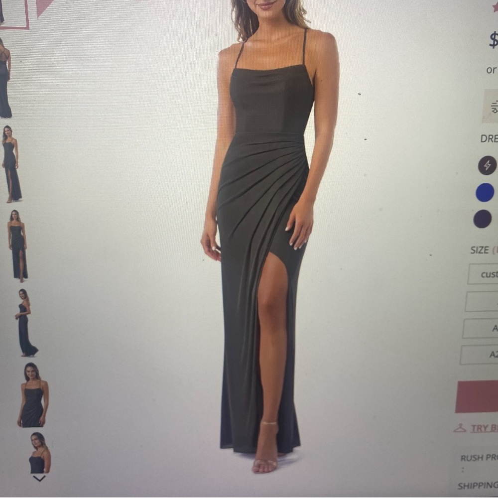 Azazie Steel Gray Bridesmaid Dress